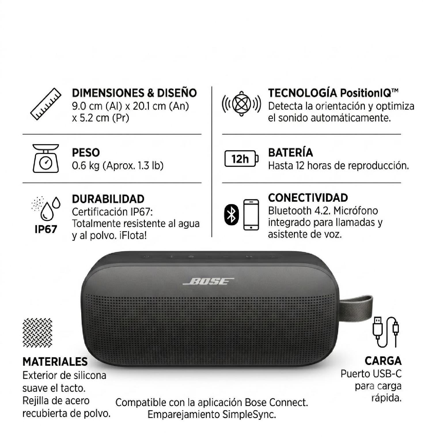 Parlante Portátil Bose SoundLink Flex 2.ª Generación